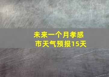 未来一个月孝感市天气预报15天