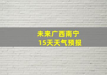 未来广西南宁15天天气预报