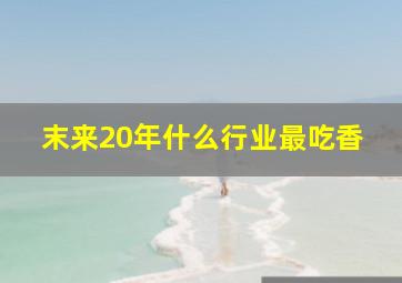 末来20年什么行业最吃香