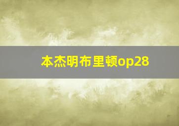 本杰明布里顿op28