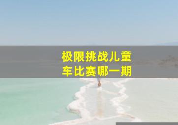 极限挑战儿童车比赛哪一期