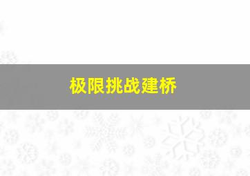 极限挑战建桥