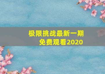 极限挑战最新一期免费观看2020