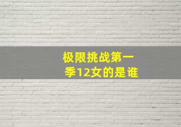 极限挑战第一季12女的是谁