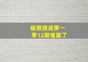 极限挑战第一季12期谁赢了