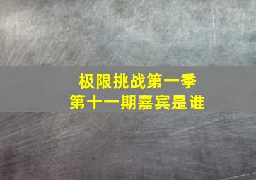 极限挑战第一季第十一期嘉宾是谁