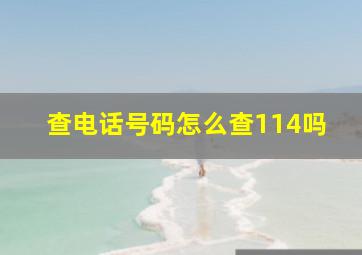 查电话号码怎么查114吗