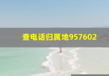 查电话归属地957602