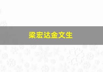 梁宏达金文生