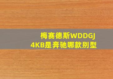 梅赛德斯WDDGJ4KB是奔驰哪款别型