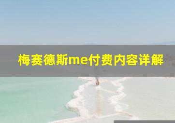 梅赛德斯me付费内容详解