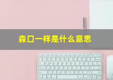 森口一样是什么意思