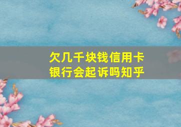 欠几千块钱信用卡银行会起诉吗知乎