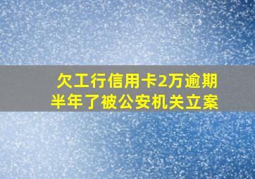 欠工行信用卡2万逾期半年了被公安机关立案