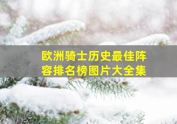 欧洲骑士历史最佳阵容排名榜图片大全集