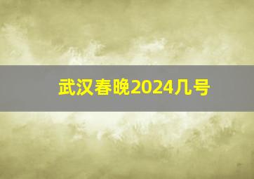 武汉春晚2024几号