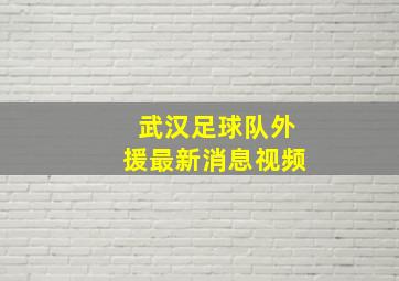 武汉足球队外援最新消息视频