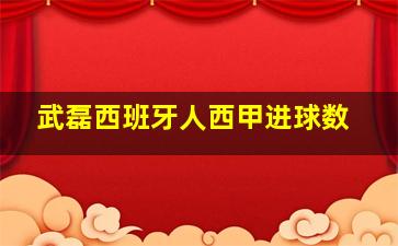 武磊西班牙人西甲进球数