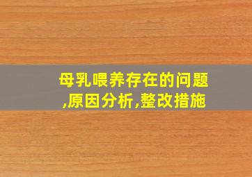 母乳喂养存在的问题,原因分析,整改措施