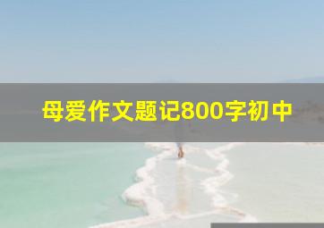 母爱作文题记800字初中