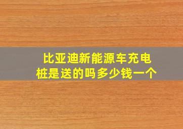 比亚迪新能源车充电桩是送的吗多少钱一个