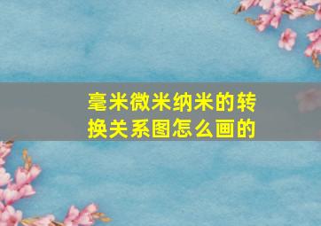 毫米微米纳米的转换关系图怎么画的