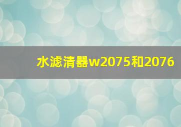 水滤清器w2075和2076