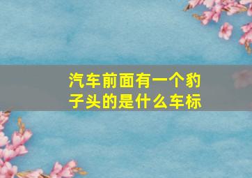 汽车前面有一个豹子头的是什么车标