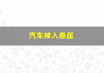 汽车掉入悬崖