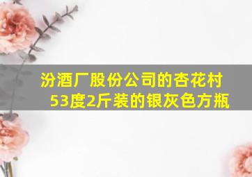 汾酒厂股份公司的杏花村53度2斤装的银灰色方瓶