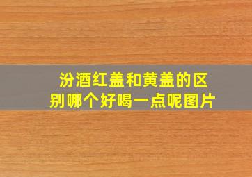 汾酒红盖和黄盖的区别哪个好喝一点呢图片