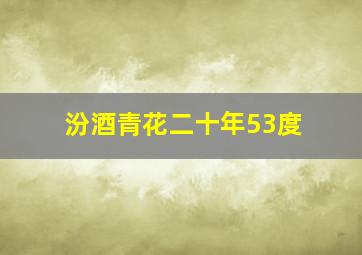 汾酒青花二十年53度