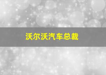 沃尔沃汽车总裁