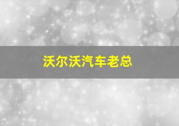 沃尔沃汽车老总