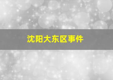 沈阳大东区事件