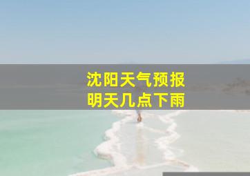 沈阳天气预报明天几点下雨