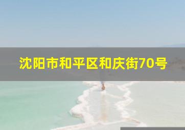 沈阳市和平区和庆街70号