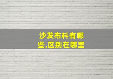 沙发布料有哪些,区别在哪里