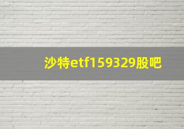 沙特etf159329股吧