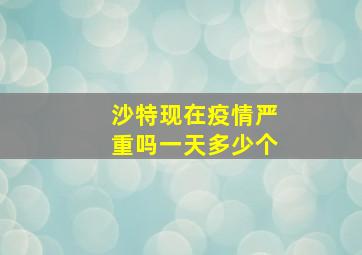 沙特现在疫情严重吗一天多少个