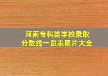 河南专科类学校录取分数线一览表图片大全