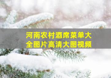 河南农村酒席菜单大全图片高清大图视频