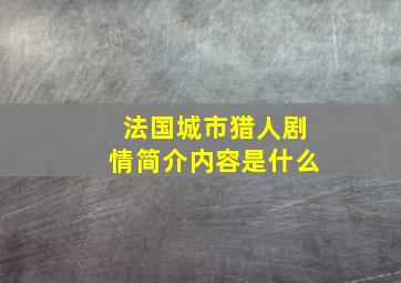 法国城市猎人剧情简介内容是什么