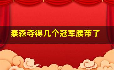 泰森夺得几个冠军腰带了