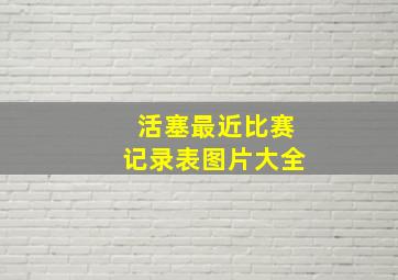 活塞最近比赛记录表图片大全