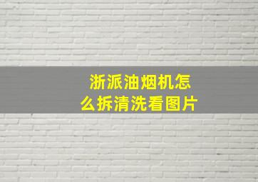 浙派油烟机怎么拆清洗看图片