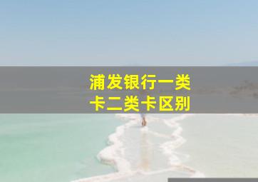 浦发银行一类卡二类卡区别