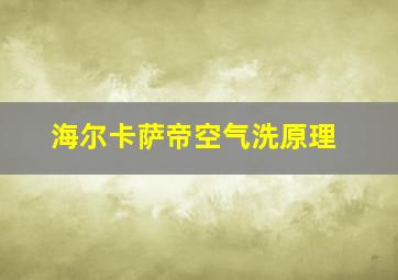 海尔卡萨帝空气洗原理