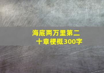 海底两万里第二十章梗概300字