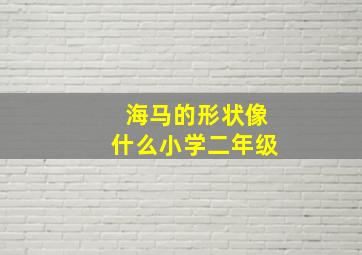 海马的形状像什么小学二年级